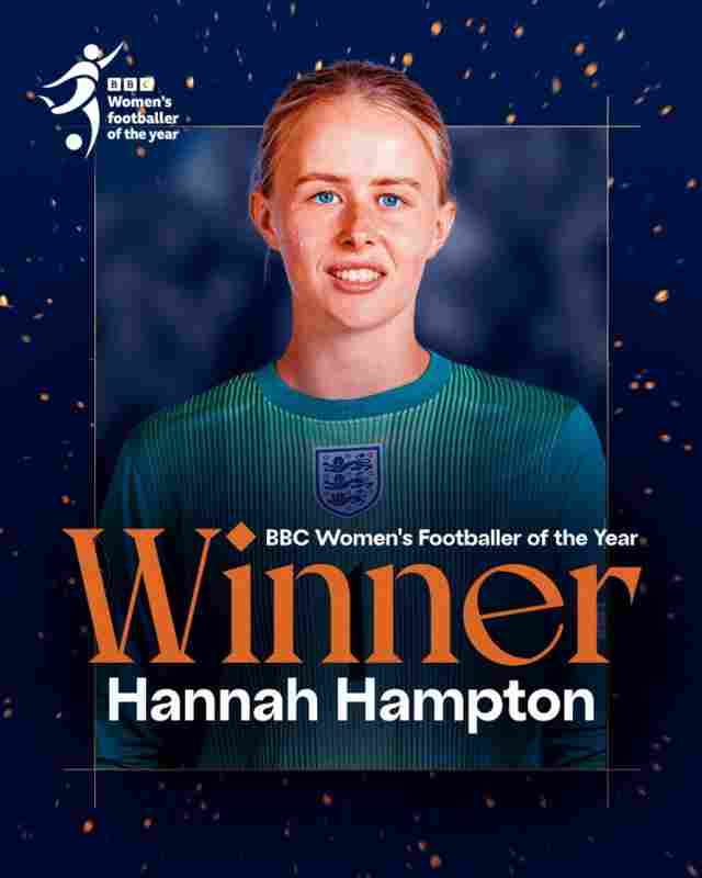 官方:切爾西門將漢普頓當(dāng)選BBC年度最佳女足球員